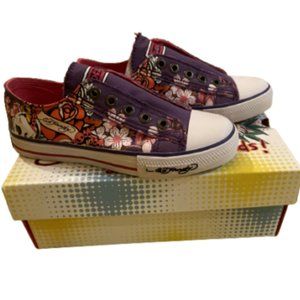 ED HARDY KIDS SNEAKERS SHOES PURPLE